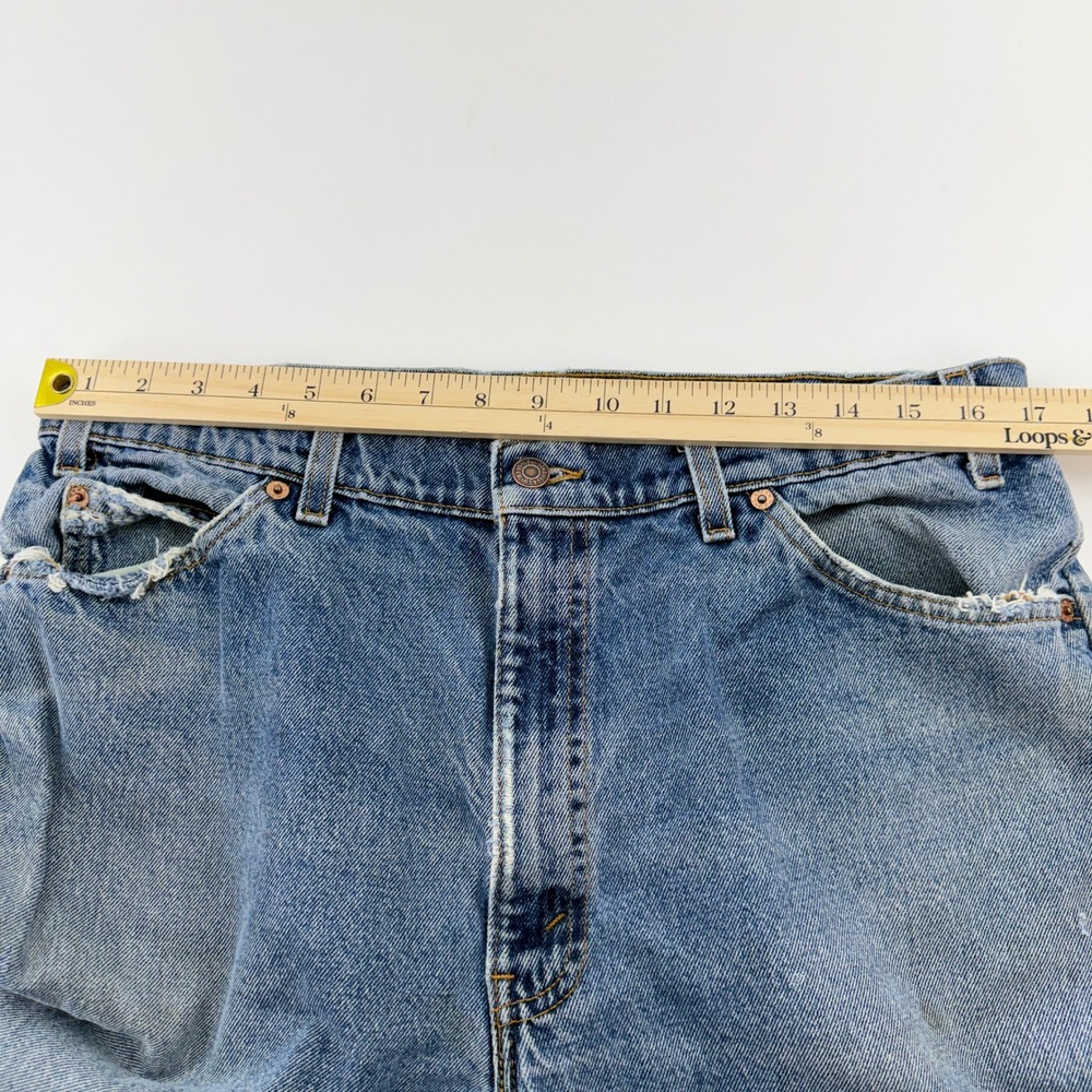 Vintage Levis 560 Orange Tab Jeans Mens 36x34 Blue Loose Fit Tapered USA Made - Picture 7 of 15